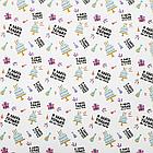 Бумага упаковочная подарочная мелованная "Funny Notes", 70x100 см, 10 дизайнов ассорти, ЗОЛОТАЯ СКАЗКА, 591919, фото 3