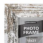 Рамка 15х21 см небьющаяся, багет 40 мм, МДФ, BRAUBERG "Christopher", белая/коричневая, 391269, фото 3