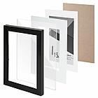 Рамка 15х21 см с паспарту 10х15 см небьющаяся, багет 20 мм, пластик, BRAUBERG "New Age", черная, 391273, фото 6