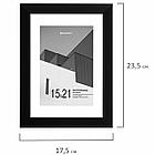 Рамка 15х21 см с паспарту 10х15 см небьющаяся, багет 20 мм, пластик, BRAUBERG "New Age", черная, 391273, фото 7