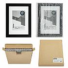 Рамка 15х21 см с паспарту 10х15 см небьющаяся, багет 20 мм, пластик, BRAUBERG "New Age", черная, 391273, фото 10