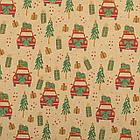 Бумага упаковочная подарочная новогодняя "Christmas Kraft", 70х100 см, 10 дизайнов ассорти, ЗОЛОТАЯ СКАЗКА,, фото 3