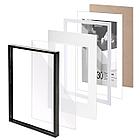 Рамка 21х30 см с паспарту 15х21 см небьющаяся, багет 5 мм, пластик, BRAUBERG "Smart", черная, 391280, фото 6