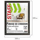 Рамка 21х30 см со стеклом, багет 18 мм МДФ, STAFF "Grand", цвет венге, 391330, фото 6