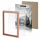 Рамка 21х30 см небьющаяся, КОМПЛЕКТ 3 шт., багет 20 мм дерево, BRAUBERG "Business", цвет светлое дерево,, фото 5