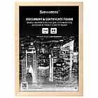 Рамка 21х30 см небьющаяся, КОМПЛЕКТ 3 шт., багет 14 мм дерево, BRAUBERG "Elegant", цвет натуральное дерево,, фото 2