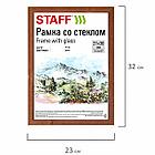 Рамка 21х30 см со стеклом, багет 16 мм, дерево, STAFF "Sonata", цвет орех, 391359, фото 5