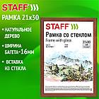 Рамка 21х30 см со стеклом, багет 16 мм, дерево, STAFF "Sonata", цвет орех, 391359, фото 8