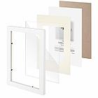 Рамка 21х30 см с паспарту 13х18 см небьющаяся, багет 26 мм МДФ, BRAUBERG "Ambassador", белая, 391366, фото 6