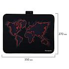 Коврик для мыши с подсветкой SONNEN "LIGHTING", резина+ткань, 350х270х4 мм, чёрный, 513316, фото 3