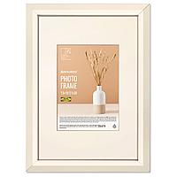 Рамка 21х30 см с паспарту 13х18 см, небьющаяся, аналог IKEA, багет 26 мм, МДФ, BRAUBERG "Zool", цвет слоновая