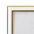 Рамка 30х40 см небьющаяся, багет 20 мм пластик, BRAUBERG "HIT3", белая с двойной позолотой, 391383, фото 3