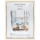 Рамка 30х40 см небьющаяся, багет 20 мм пластик, BRAUBERG "HIT3", белая с двойной позолотой, 391383, фото 8