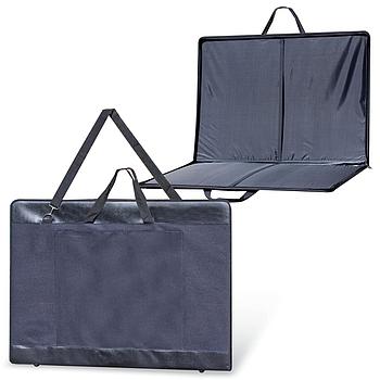 Папка для рисунков и чертежей, А1, 920х660 мм, "Пленэр-1", с ручками, кожзам и ткань, черная, 674/1