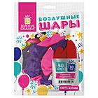 Шары воздушные ЗОЛОТАЯ СКАЗКА, 12" (30 см), КОМПЛЕКТ 50 штук, ассорти 10 цветов, с рисунком "Поздравляю",, фото 7