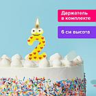 Свеча-цифра для торта "2" "С глазками", 6 см, ЗОЛОТАЯ СКАЗКА, с держателем, в блистере, 591405, фото 7