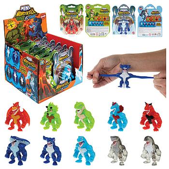 Фигурка-тянучка антистресс "MONSTER FLEX MINI DINO и AQUA" 7 см, ассорти 10 видов, блистер, Т23837