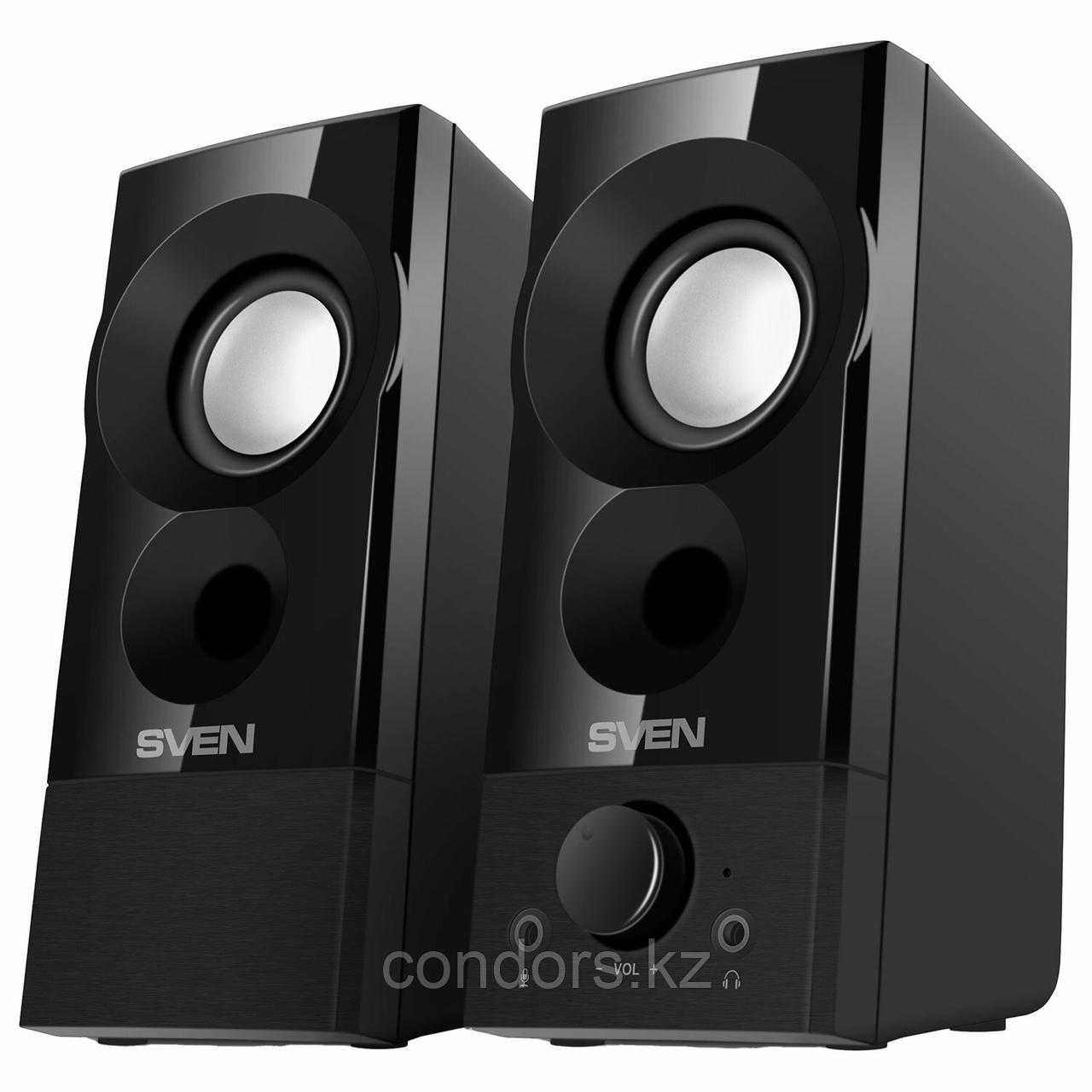 Колонки компьютерные SVEN 357, 2.0, 6 Вт, питание USB, черные, SV-018191, фото 1