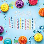 Набор свечей для торта 12 шт., 6 см, с держателями, ЗОЛОТАЯ СКАЗКА, в блистере, 591446, фото 3