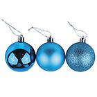 Шары ёлочные 6 шт., 6 см, "Trio", пластик, БИРЮЗОВЫЕ (глянец, матовый, глиттер), ЗОЛОТАЯ СКАЗКА, 590871, фото 2