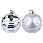 Шары ёлочные 6 шт., 8 см, "Basic Art", пластик, серебристые (глянец, матовый), ЗОЛОТАЯ СКАЗКА, 590884, фото 2