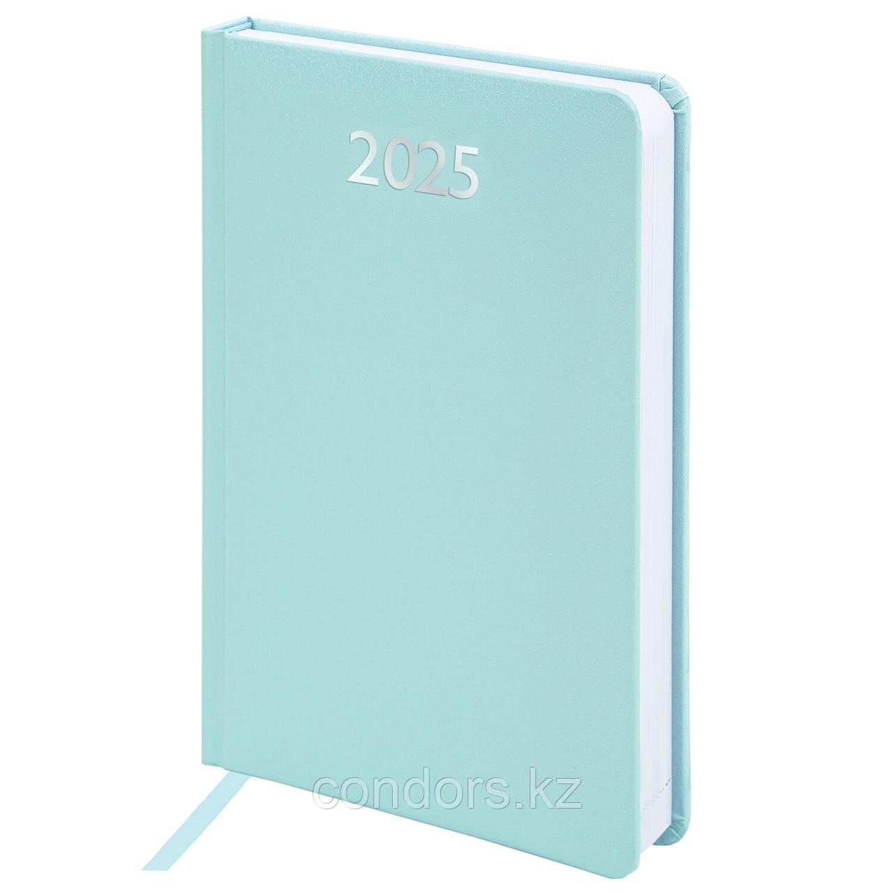 Ежедневник датированный 2025 А5 138x213 мм BRAUBERG "Profile", балакрон, мятный, 115798, фото 1