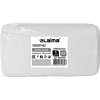 Полотно ВАФЕЛЬНОЕ, Узбекистан, отбеленное, рулон 0,45х50 м, плотность 115 (±5) г/м2, в пакете, LAIMA, 607526