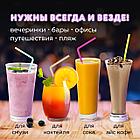 Трубочки для коктейлей гофрированные, пластиковые 5 х 240 мм, цветные КОМПЛЕКТ 250 штук, LAIMA, 608361, фото 7