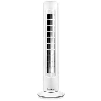 Вентилятор напольный колонный, 3 режима, BRAYER BR4952WH, 50 Вт, белый