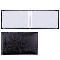 Визитница однорядная BRAUBERG "Imperial", на 20 визиток, под гладкую кожу, черная, 232291