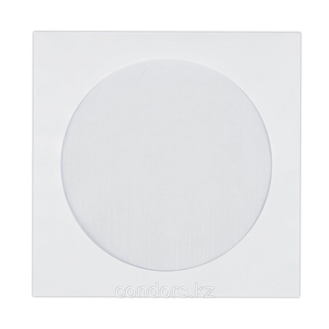 Конверты для CD/DVD (125х125 мм) с окном, бумажные, клей декстрин, КОМПЛЕКТ 100 шт., 201070.100, фото 1