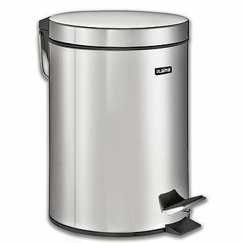 Ведро-контейнер для мусора (урна) с педалью LAIMA "Classic", 20 л, зеркальное, нержавеющая сталь, со съемным