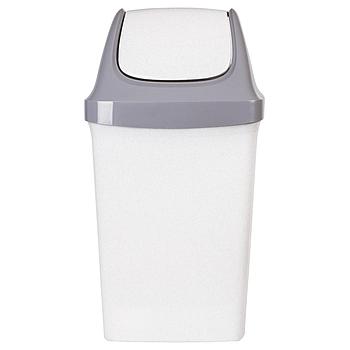 Ведро-контейнер 50 л, с крышкой (качающейся), для мусора, "Свинг", 74х40х35 см, серое, IDEA, М2464