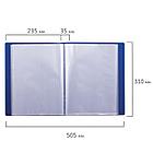 Папка 80 вкладышей BRAUBERG стандарт, синяя, 0,9 мм, 221607, фото 8