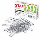 Скрепки большие 50 мм, STAFF "EVERYDAY", оцинкованные, 100 шт., в картонной коробке, РОССИЯ, 226755, фото 2