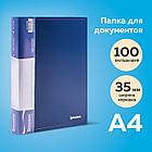 Папка 100 вкладышей BRAUBERG стандарт, синяя, 0,9 мм, 221609, фото 9