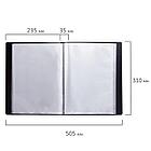 Папка 60 вкладышей STAFF, черная, 0,5 мм, 225705, фото 8