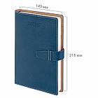 Ежедневник датированный 2025, А5, 143х218 мм, BRAUBERG "Journal", под кожу, застежка, органайзер, синий,, фото 2