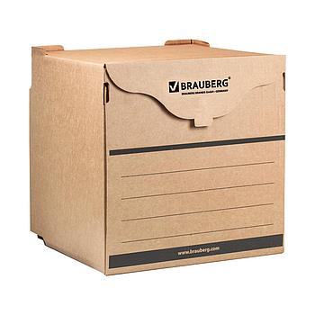 Короб архивный (330х310х340 мм) фронтальная загрузка для регистраторов/накопителей, липучка, гофрокартон,