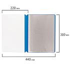 Папка 10 вкладышей STAFF "EVERYDAY" с перфорацией, мягкая, синяя, 0,16 мм, 224974, фото 8