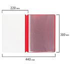 Папка 10 вкладышей STAFF "EVERYDAY" с перфорацией, мягкая, красная, 0,16 мм, 224976, фото 8