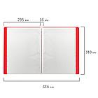 Папка 20 вкладышей STAFF, эконом, красная, 0,5 мм, 225694, фото 8