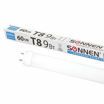 Лампа-трубка светодиодная SONNEN, 9 Вт, 30000 ч, 60 см, холодный белый (аналог 18 Вт люминесцентной лампы),