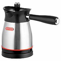 Турка электрическая CENTEK CT-1080, 0,5 л, 480 Вт, механическое управление, с крышкой, стальная, CT-1080 SS