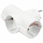 Сетевой разветвитель SONNEN U-030G, 3 розетки, с заземлением, 16 А, белый, 511441, фото 2