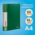 Папка 60 вкладышей BRAUBERG стандарт, зеленая, 0,8 мм, 228684, фото 10