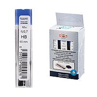 Грифели запасные 0,7 мм, HB, KOH-I-NOOR, КОМПЛЕКТ 12 шт., 4162/HB, 41620HB007PKRU