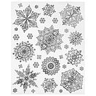 Наклейка для окон двусторонняя МНОГОРАЗОВАЯ 30х38 см, "Снежинки", фольга, серебро, ЗОЛОТАЯ СКАЗКА, 591928, фото 2