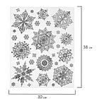Наклейка для окон двусторонняя МНОГОРАЗОВАЯ 30х38 см, "Снежинки", фольга, серебро, ЗОЛОТАЯ СКАЗКА, 591928, фото 5