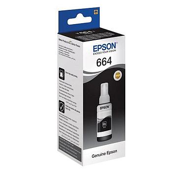 Чернила EPSON 664 (T6641) для СНПЧ Epson L100/L110/L200/L210/L300/L456/L550, черные, ОРИГИНАЛЬНЫЕ,